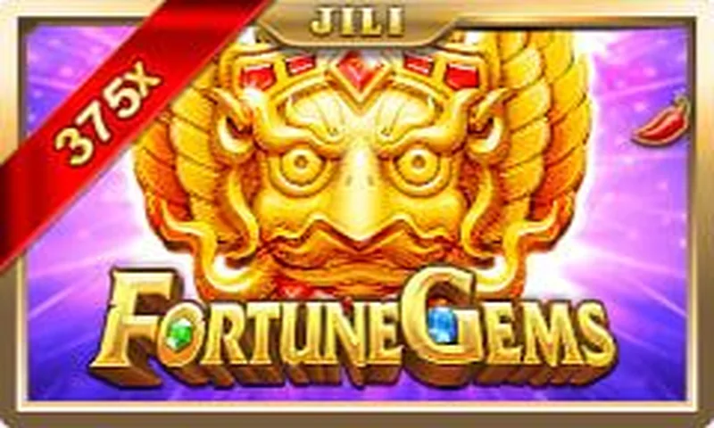 JILI Fortune Gems slot reels with Aztec golden mask and multiplier reel