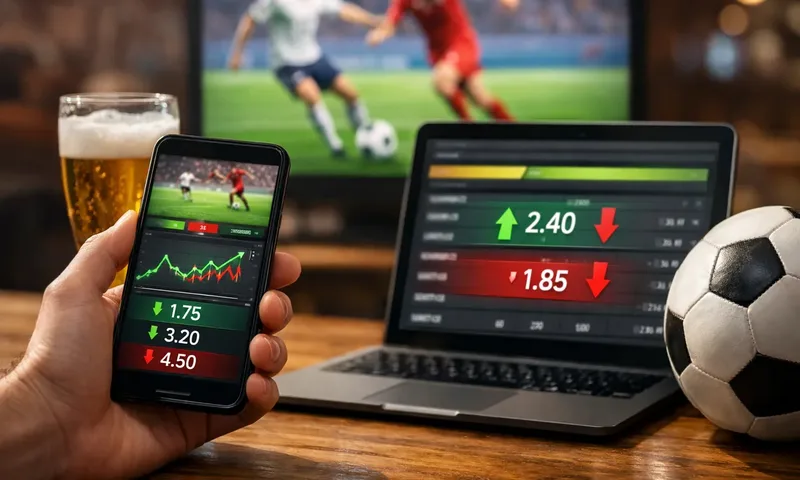 Live in-play football match betting interface with dynamic odds updates